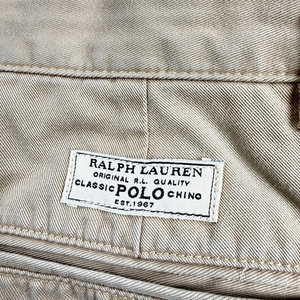 Polo Ralph Lauren Prospect Pant Mens 32x32 Khaki Cotton Chino Straight VTG Y2K